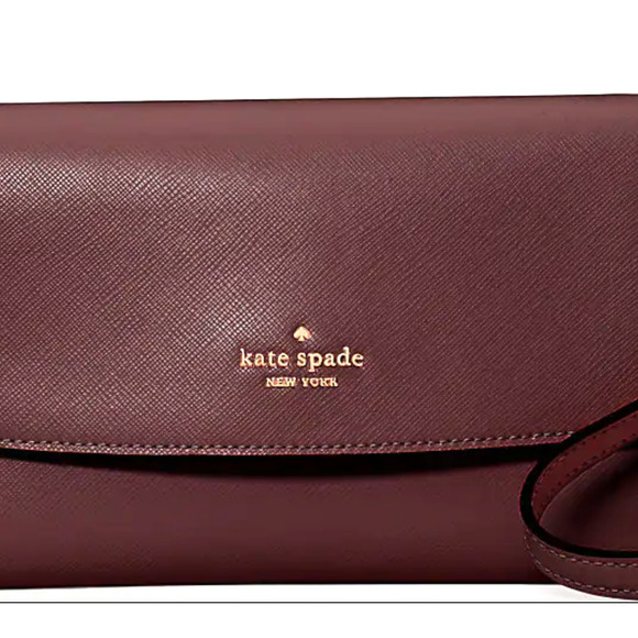 Kate Spade Perry Saffiano Leather Crossbody Bag Wallet Berry NWT K8709 Reg $239 - Picture 5 of 6